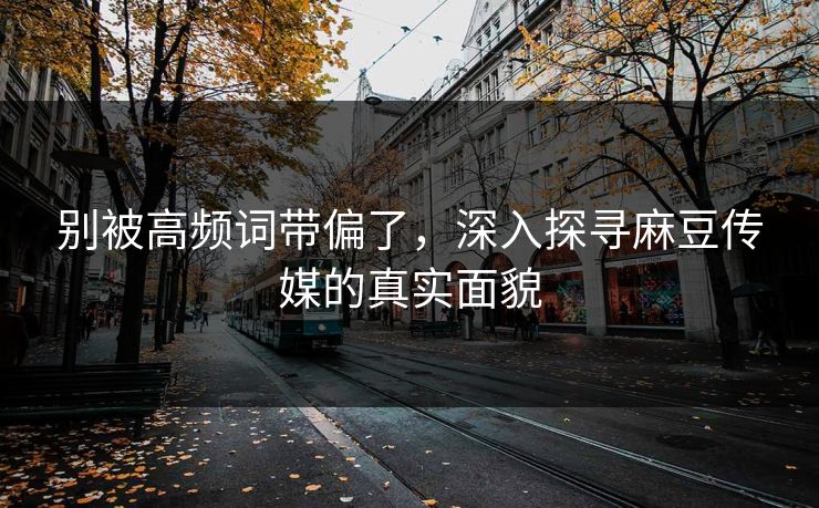 别被高频词带偏了，深入探寻麻豆传媒的真实面貌